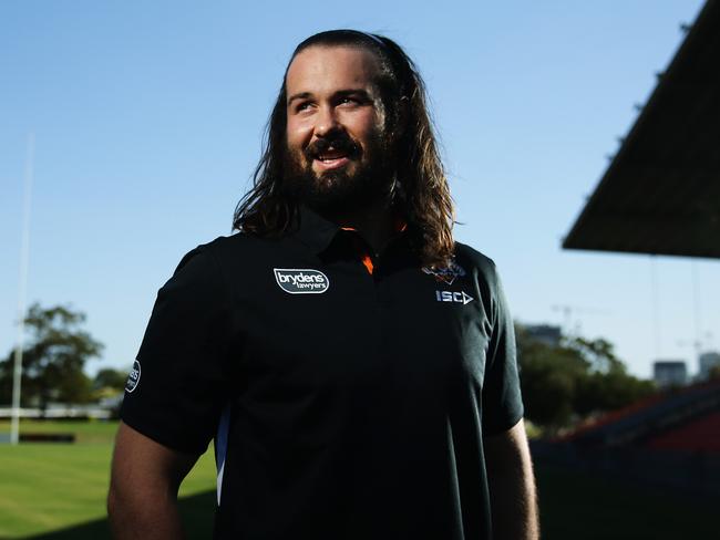 New Wests Tigers captain Aaron Woods at Concord Oval, Sydney. Picture: Brett Costello