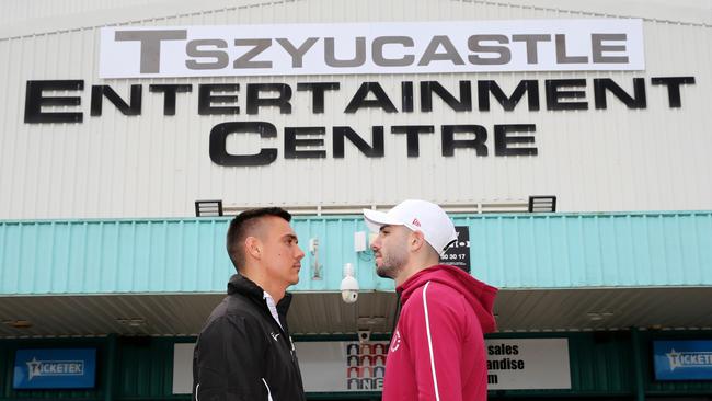 Labruna claims Zerafa (right) asked his trainer to cut him in sparring to avoid fighting Tszyu (left).