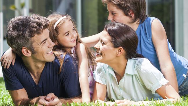 Generic photo of an Australian family at home