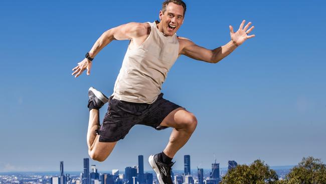 ** WEEKEND PAPERS ** Channel 7's Tony Auden at Mt Cootha Lookout ahead of B2B.Picture: Nigel Hallett