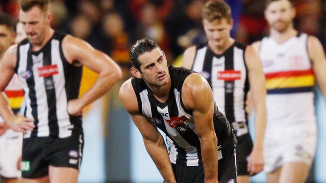 Brodie Grundy feels the numbness of the draw. Picture: Getty Images