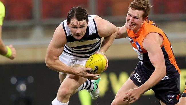 Patrick Dangerfield, who will play his 250th AFL game, has always been mature beyond his years. Picture: Phil Hillyard