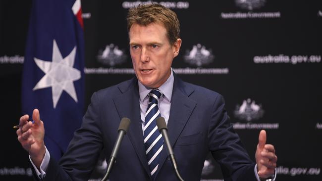 Attorney-General Christian Porter has announced an inquiry that will look at the huge financial rewards to litigation funders and the call by class action lawyers to charge contingency fees. Picture: AAP