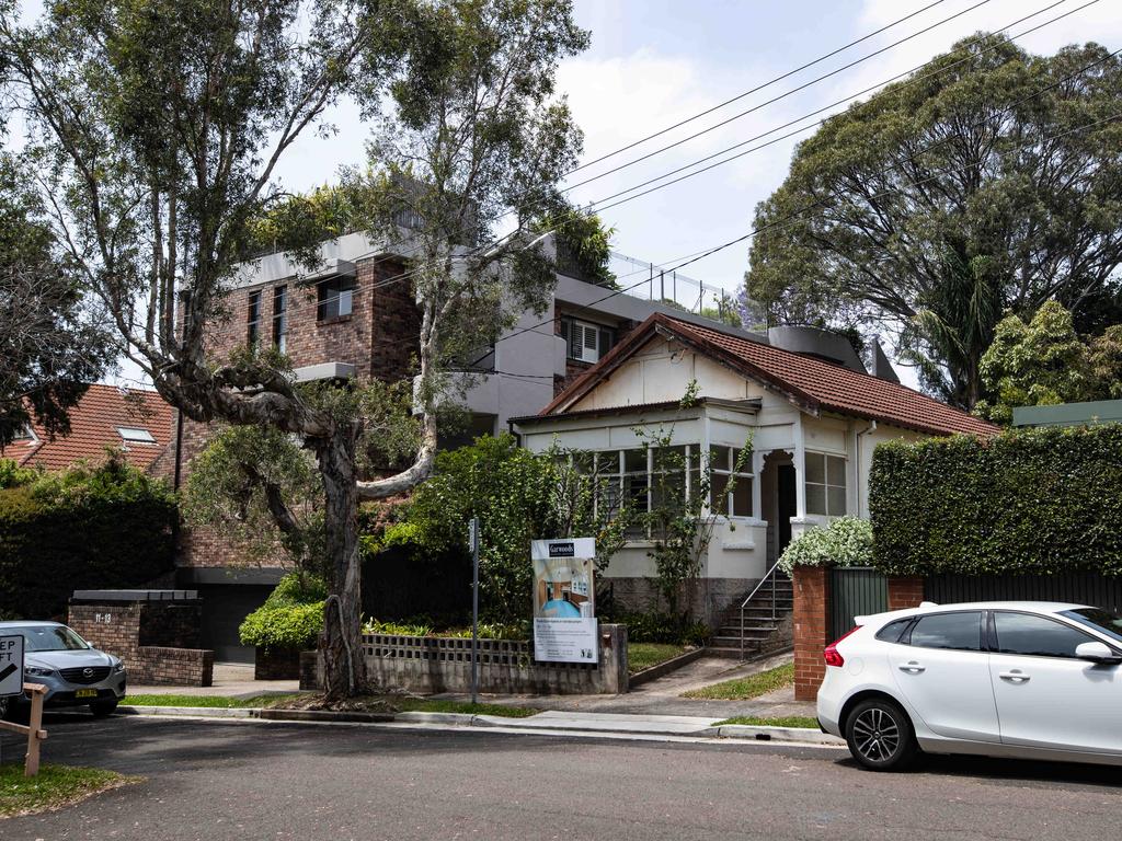 The house is surrounded by apartment blocks because of the street’s R3 zoning. Picture: AAP Image / Julian Andrews.