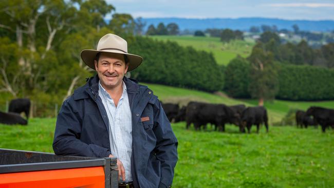 Glen Bowman on property at Neerim South.