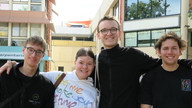 German tourists Florian, Emma, Lasse and Jago on said they thought Alice Springs and Todd Mall were interesting places.