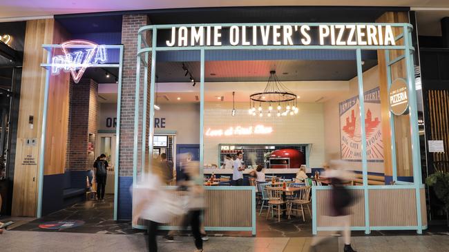 Jamie’s Pizzeria at Pacific Fair Shopping Centre has become the prime focus for owners the Hallmark Group, with more restaurant potentially to be rolled out. Picture: Mark Cranitch.