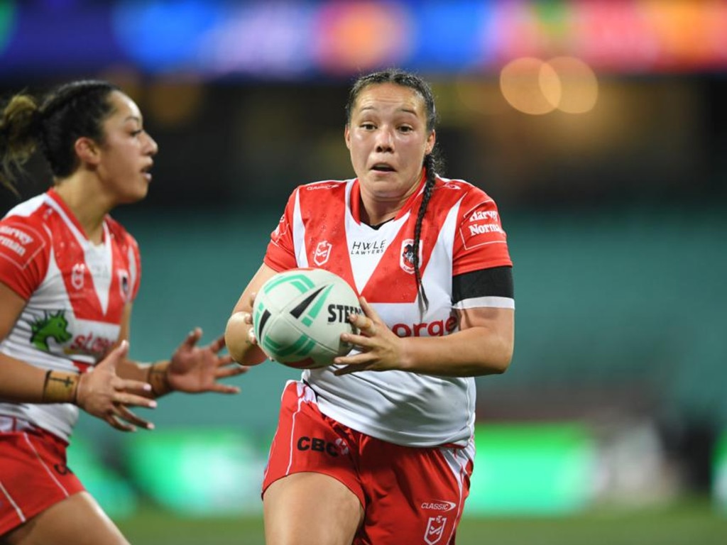 St George Illawarra skipper Raecene McGregor was there for the Roosters premiership in 2021, and hopes to win another at the Dragons in 2024. Picture: NRL Imagery