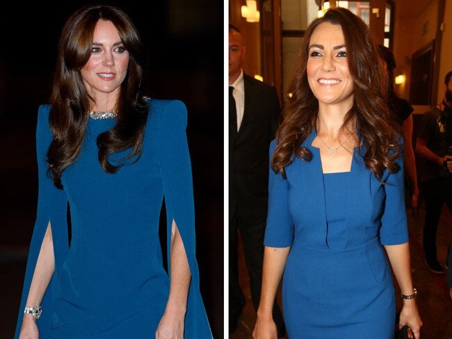 Kate Middleton (left) and Heidi Agan (R), a Kate Middleton lookalike. Supplied