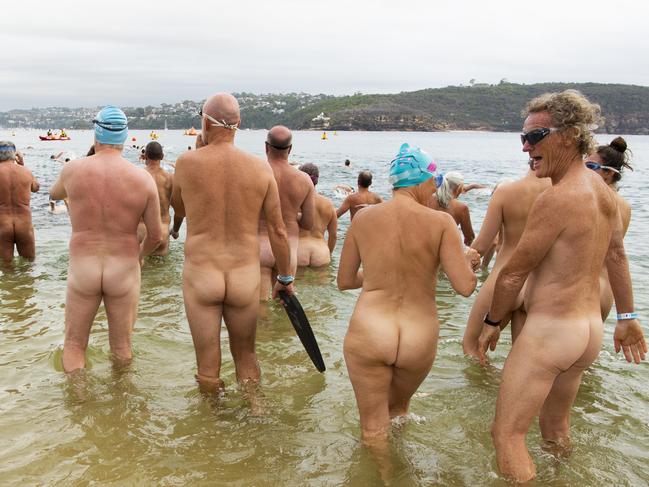 SYDNEY, AUSTRALIA, NCA NewsWire, Sunday, 12 March 2023.The world's largest annual nude swimming race, Sydney Skinny, at Cobbler's Beach, Middle Head Road, Mosman, after a three year Covid hiatus.Picture: NewsWire/ Monique Harmer