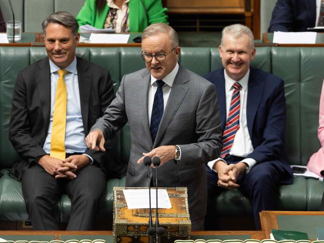 Prime Minister Anthony Albanese during Question Time in the House of Representatives in Parliament House Canberra. Picture: Gary Ramage