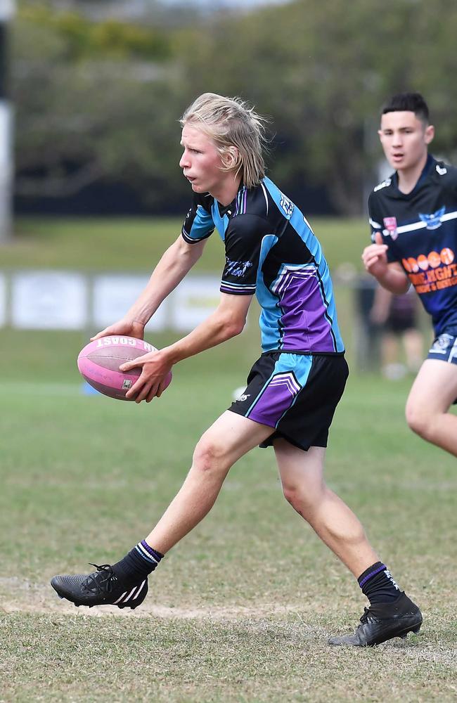 RUGBY LEAGUE: Justin Hodges and Chris Flannery 9s Gala Day. Caloundra State High V Meridan State College. year 10. Picture: Patrick Woods.