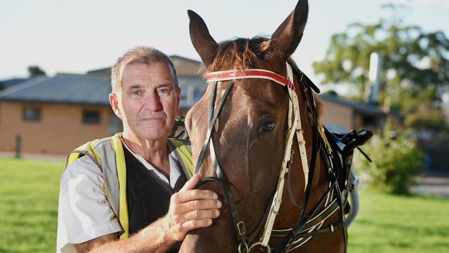 Weigall Oval Trainers’ Association president George Smith with his horse Cleaver Greene. Source: File