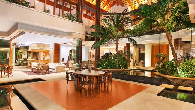 The home was built by Doug Spong and then wife Mara in the 1990s to a semi-Balinese theme. Picture: Natoli John