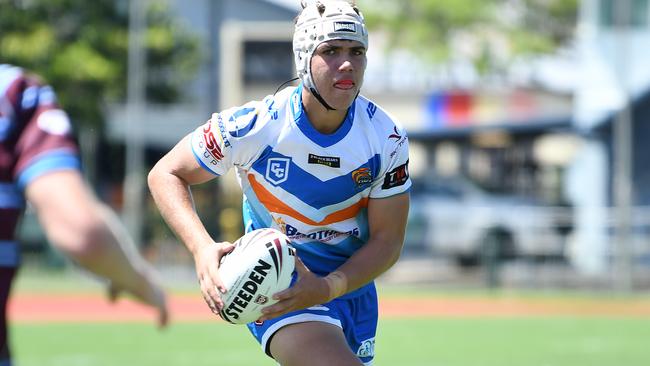 Cayde Miller of the Pride in action during the Cyril Connell Challenge between the Northern Pride and the CQ Capras at Barlow Park on Saturday. Picture Emily Barker.