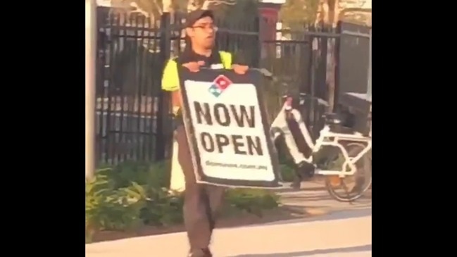 Hope Island Domino's Pizza employee goes viral with wobble boarding dance