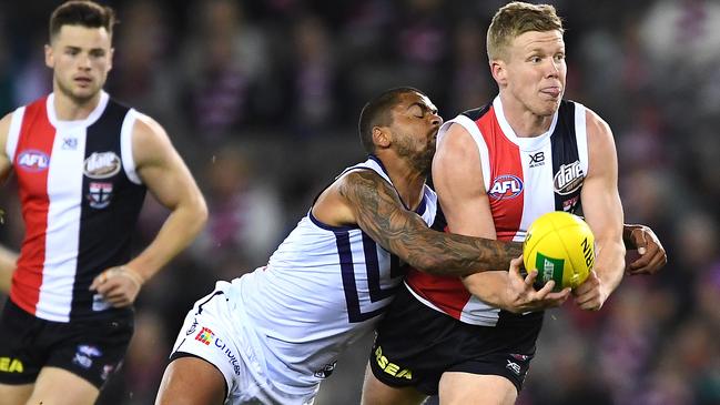 Former foes Brad Hill and Dan Hannebery have become costly problems for St Kilda.