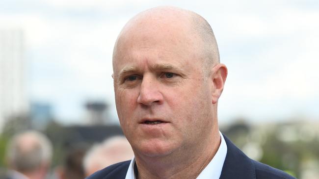 Trainer Danny O'Brien after his horse /h/ won the Crown Oaks Preview at Flemington Racecourse on September 22, 2024 in Flemington, Australia. (Photo by Brett Holburt/Racing Photos via Getty Images)