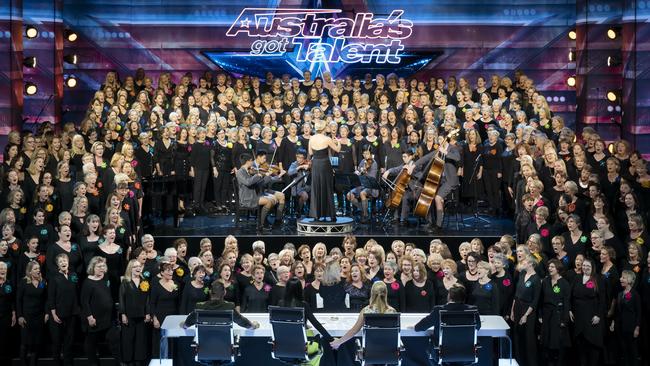 The Hummingsong Choir perform at Australia's Got Talent 2019. Picture: Supplied.