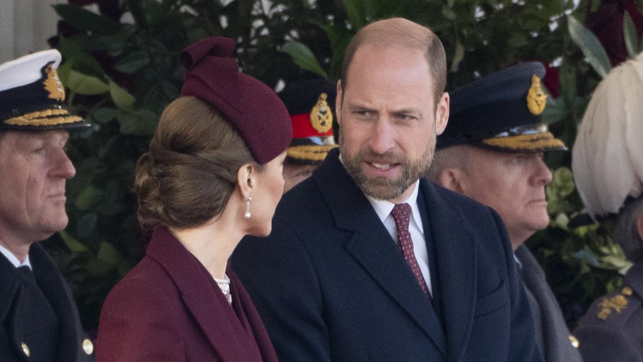 Prince William, Prince of Wales and Catherine, Princess of Wales during the Ceremonial Welcome on Horseguards Parade. Photo: Mark Cuthbert/UK Press via Getty.