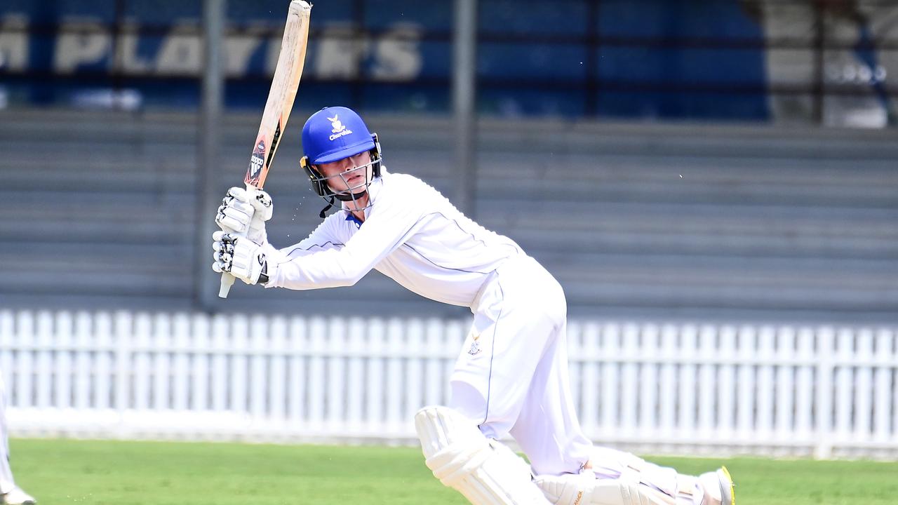 Churchie batsman Connor Rudman. Picture, John Gass