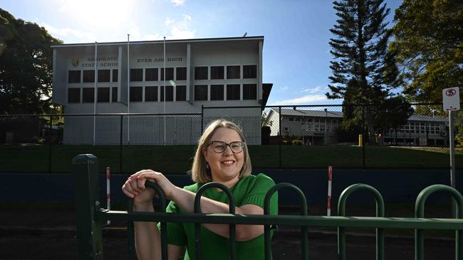 Lisa Broadhurst Sandgate State School Year 4/5 teacher discusses her out-of-pocket expenses to make up for funding and resourcing gaps at her school. pic: Lyndon Mechielsen/Courier Mail
