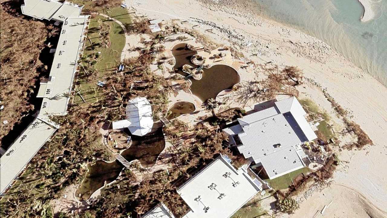 Northern Daydream Island after Cyclone Debbie on April 1. Picture: Queensland Government