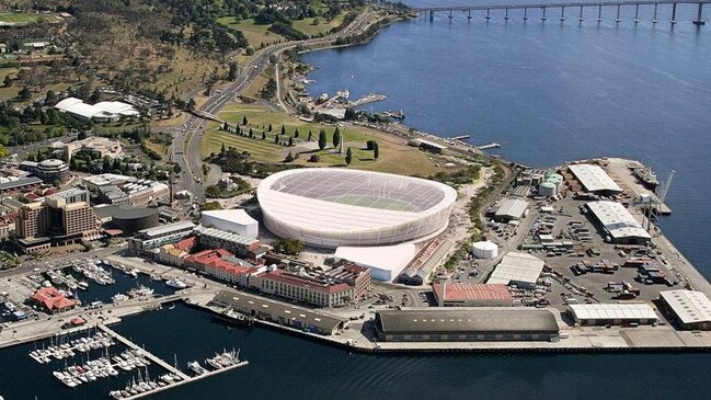 Original Macquarie Point Stadium artists impression