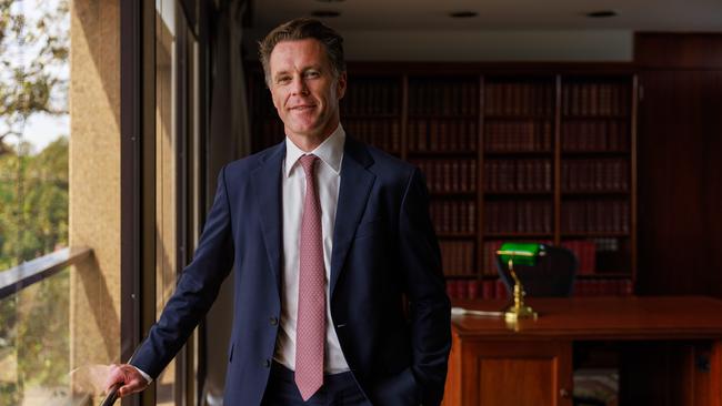 NSW Premier Chris Minns in his office at State Parliament. Picture: Justin Lloyd.