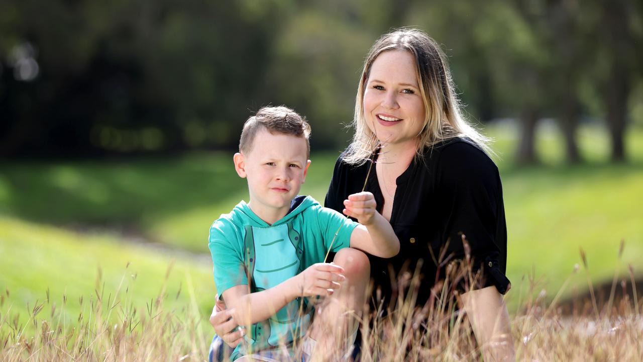 Cooper Chin, 5, pictured with mum Jessica Chin, received a liver transplant. Photo: Steve Pohlner