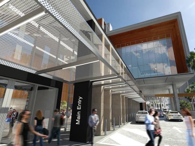 An artist’s impression of new main entrance at Westmead Hospital.