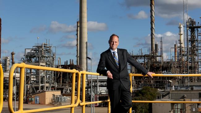 Viva Energy CEO Scott Wyatt at the Geelong refinery. Picture: David Geraghty