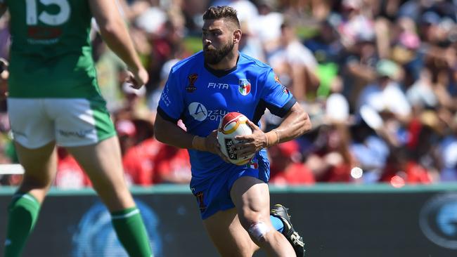 Shannon Wakeman in action for Italy against Ireland on Sunday. Picture: Scott Davis/NRL Imagery