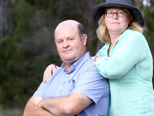 Nicolas &amp; Leanne Roulant, the parents of Daniel Roulant who died in 2017 from meningococcal disease. Picture: Steve Pohlner, AAP