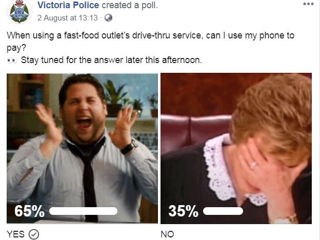 The majority of voters got the question wrong. Picture: Victoria Police/Facebook