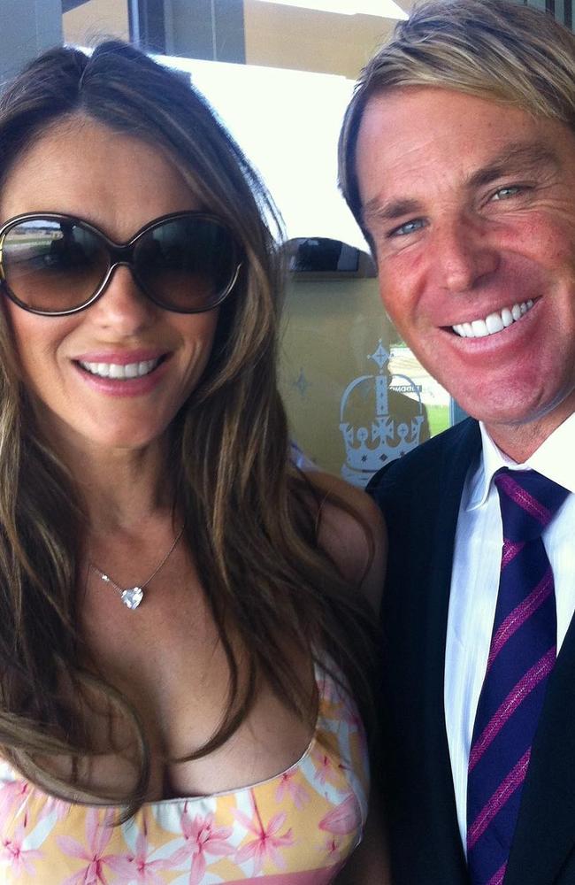 Liz Hurley and Shane Warne, who she referred to as “Lion”.