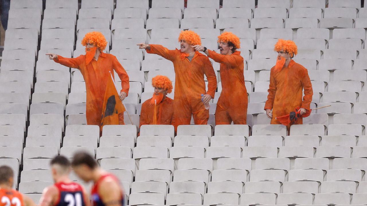 There were plenty of empty seats at the MCG on Sunday. Picture: Michael Klein