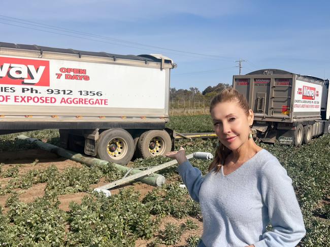 Little River TV star Catriona Rowntree has slammed the site of a proposed battery project as âstupidâ after claims a two truck collision caused a second power outage at the site of the project in the space of just over a week.