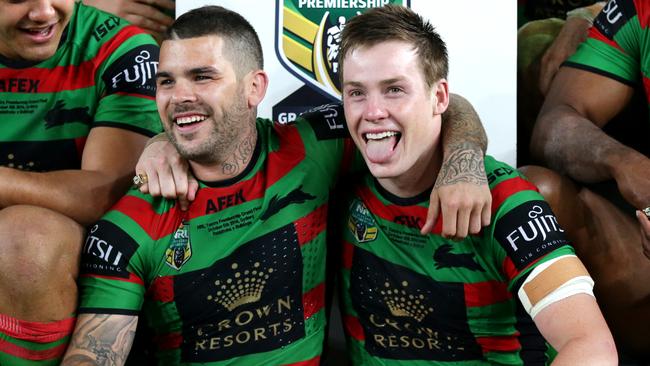 Hard to believe the Rabbitohs have fallen in a hole since these two left. Picture Gregg Porteous.