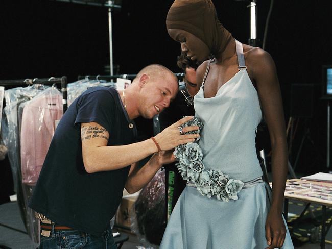 Designer Alexander McQueen at work in <i>McQueen.</i>