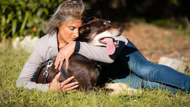 Chief Veterinary Officer Magdoline Awad and her dog Rex. Picture: Dogfolk Pet Photography