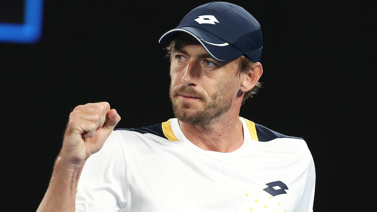 John Millman on Rod Laver Arena. Photo by Michael Klein.