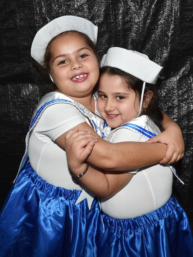 Isabella Elzahead and Savvina Mousellis from the Traditional Greek Dancing school. PICTURE: Katrina Bridgeford