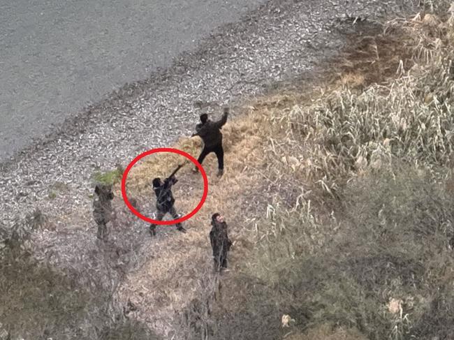 US Border Patrol and Mexican cartel members trade gunfire at the Texas border. Picture: Fox News