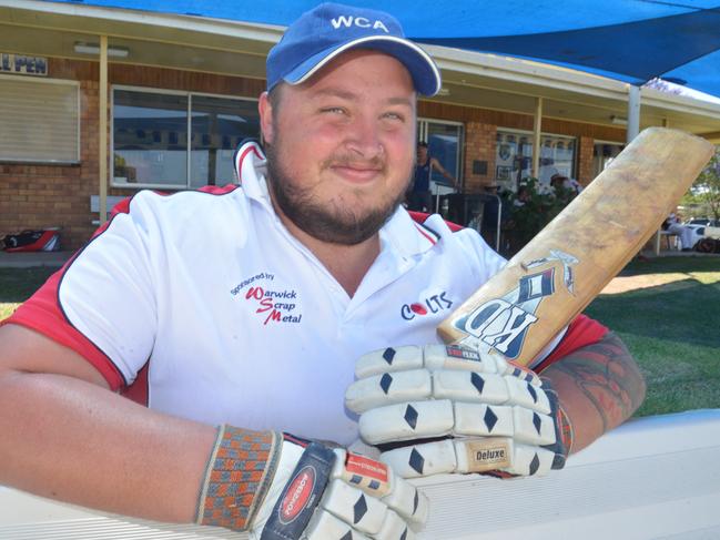 Nick Baker after scoring 70 for Warwick Hotel Colts.