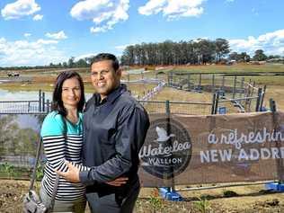 HAPPY DAYS: Elizabeth and Derek Chong have bought lots at the new Walloon land release, Waterlea. Picture: Rob Williams