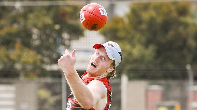 Aaron Francis Essendon Preseason AFL football training. Picture: Jason Edwards