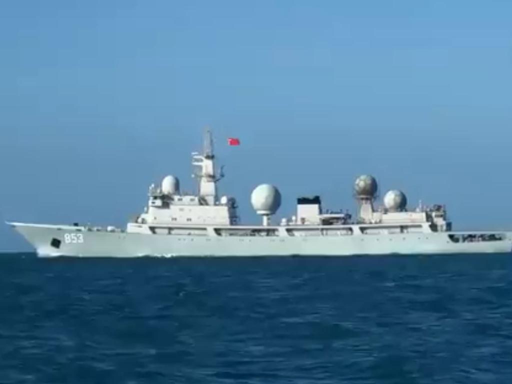 It has not been confirmed whether this is the Chinese spy ship that has been monitoring the Talisman Sabre games. Picture: Rampaging_ryan/Twitter