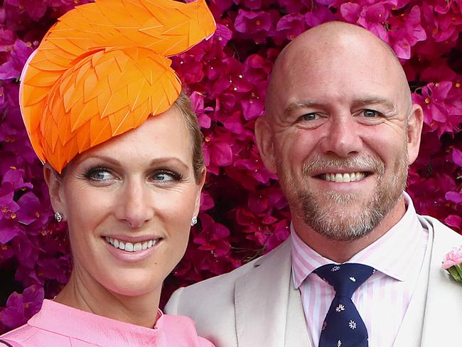 Zara Tindall and husband Mike Tindall arrive to the  Magic Millions Race Day at Aquis Park on the Gold Coast, Saturday, January 11, 2020. (AAP Image/Jono Searle) NO ARCHIVING, EDITORIAL USE ONLY