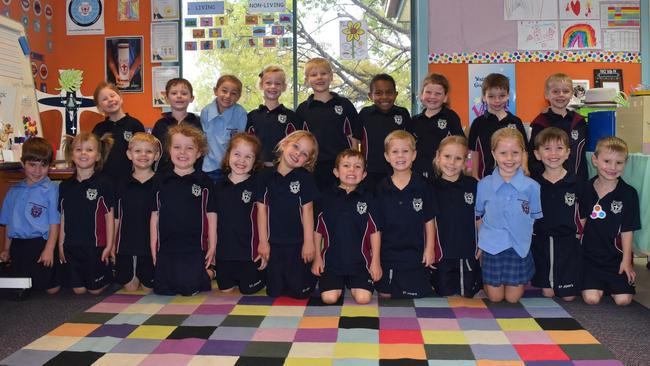 St John's Catholic School Roma's Prep Maroon class. Picture: Chloe Cufflin.